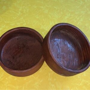Vintage Thailand Wooden Bowl Set
